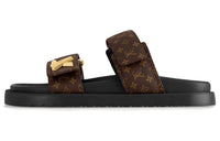 LOUIS VUITTON LV Sunset Slide Slippers Women's Brown