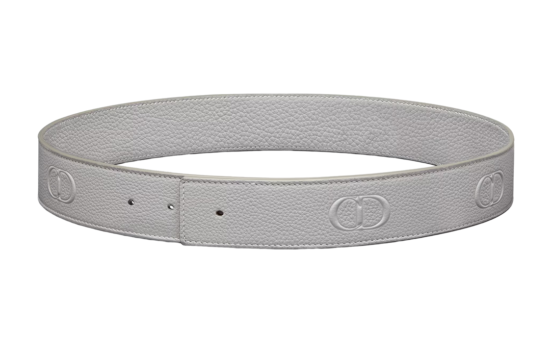 DIOR - Leather Belts Men's Gray -