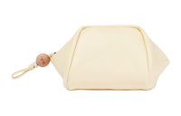 Loro Piana Leather One Shoulder Crossbody Clutches Small Size Women's Butter