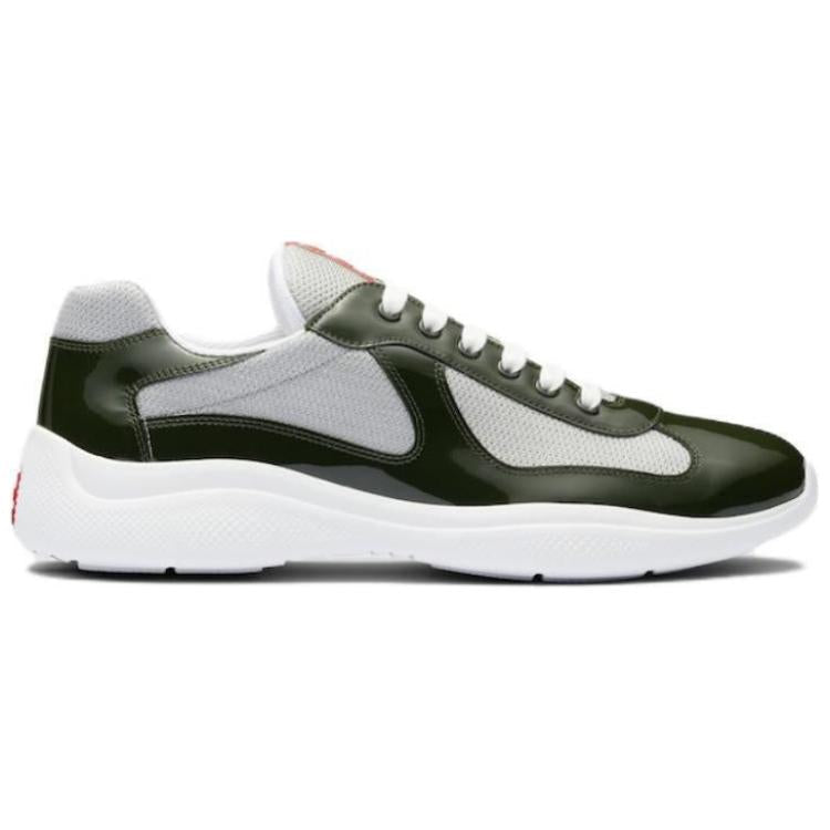 PRADA America's Cup Low-Top Casual Shoes Men's Silver Green