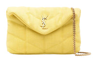 SAINT LAURENT Puffer Toy Bag Mini Women's Lemon Pie Yellow