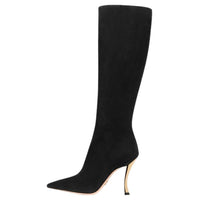 DIOR D-Fame Knee-High Boots 10cm Women's Black