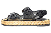CHANEL Strap Sandals Women's Black