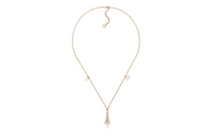 DIOR Resin Pearl Metal Necklaces Women's Gold