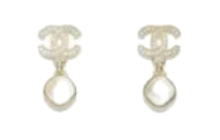 CHANEL Pearl Earrings Women's Gold