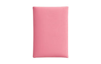 HERMES Calvi Epsom Calfskin Card Holder Mini Women's Camellia Pink