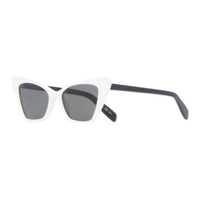 SAINT LAURENT Acetate Resin Cat Eye Sunglasses Women's White