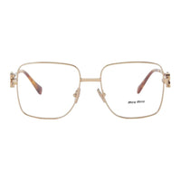 MIU MIU Alloy Metal Square Eyeglass Frames Women's Gold