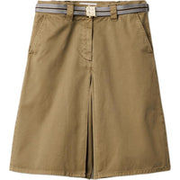 MIU MIU Garment dyed Cotton Midi Skirt