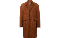 PRADA Single breasted Suede Coat