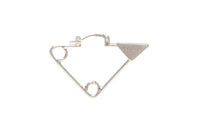 PRADA Symbole 925 Sterling Silver Earrings Men's Silver