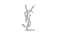 SAINT LAURENT 18K Gray Gold, Diamond Earrings Women's Silver