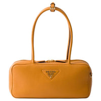 PRADA Calfskin Shoulder Bag Women's Orange