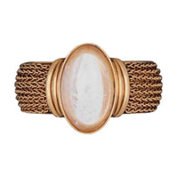 SAINT LAURENT Brass, Artificial Crystal, Gold Metal, Quartz, Stone Bangles Women's Gold