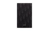 DIOR Fabric Card Holder Wallet Men's Black