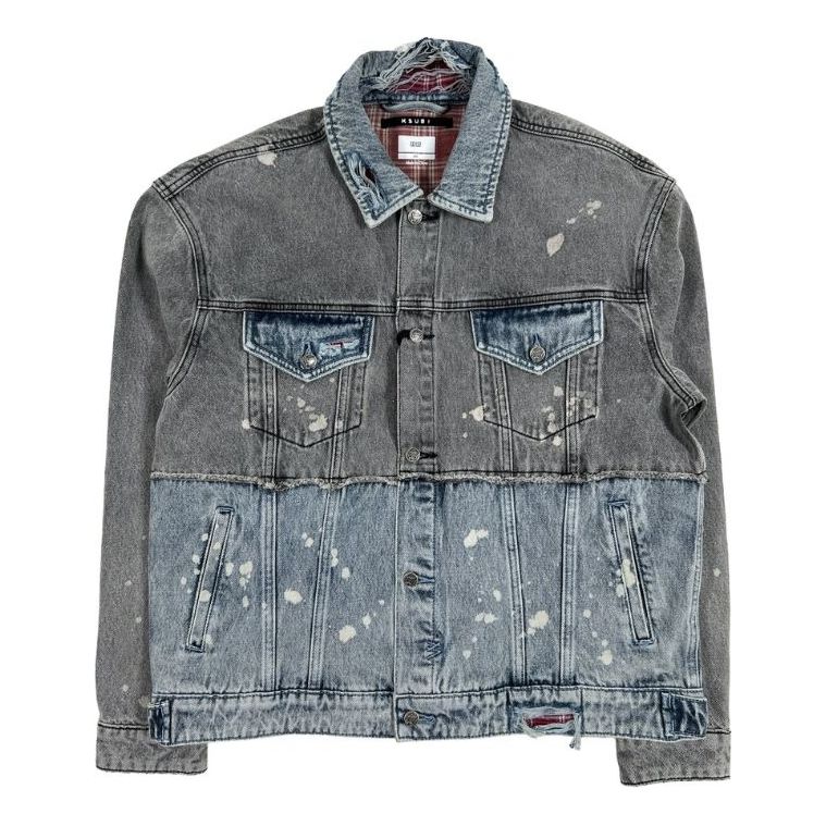 Ksubi Spliced 999 Oh G Jacket Half Tone 'Grey' 241088M177009