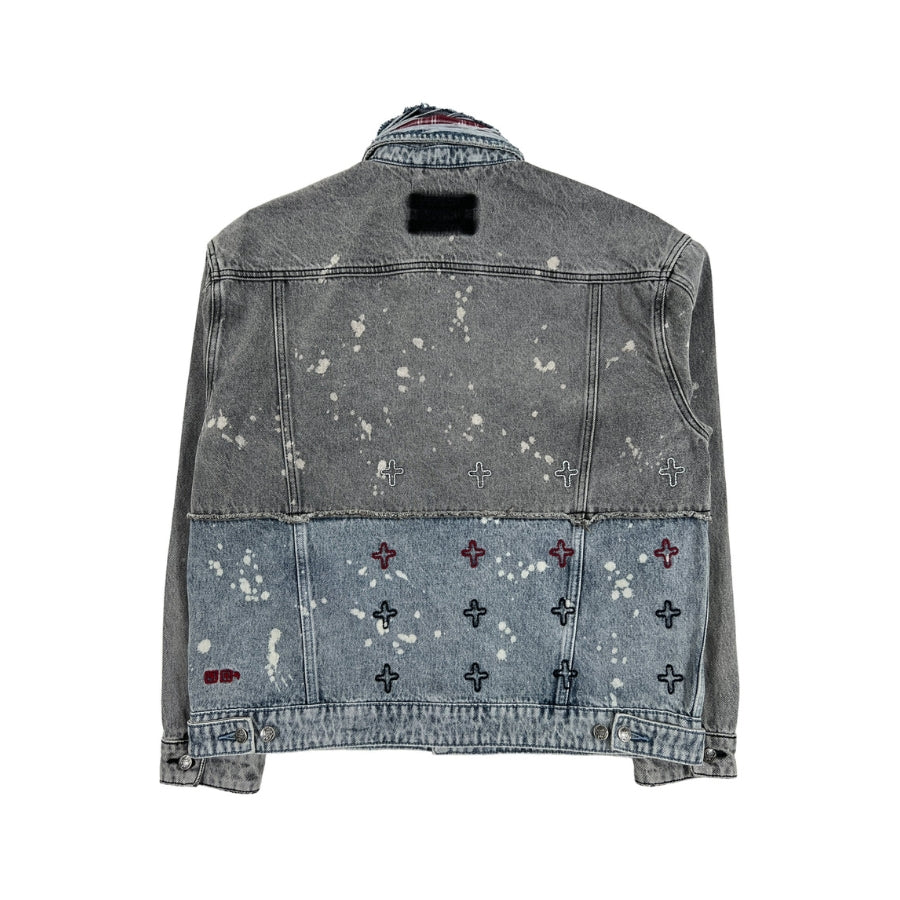 Ksubi Spliced 999 Oh G Jacket Half Tone 'Grey' 241088M177009