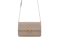 SAINT LAURENT LE MAILLON Cow Leather Shoulder Bag Crossbody Bag Regular Women's Gray Brown
