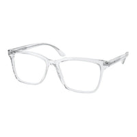PRADA Irregular Shape Eyeglass Frames Men's Silver