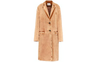 MIU MIU Manteau En Denim Marbré Coats Women's Beige