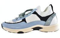 CHANEL Low Top Casual Shoes Women's White Blue