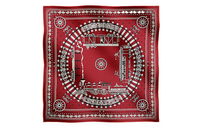 HERMES Silk Scarves Women's Red