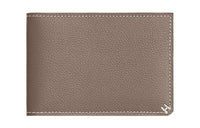 HERMES H Sellier Evercolor Leather Card Holder Women's 18 Etoupe Elephant Gray