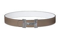 HERMES Casual Versatile Silver Buckle Togo Calfskin Double-Sided Leather Belt Men's Brown/White Width: 3.8cm