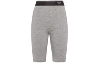 PRADA Silk And Cashmere Biker Shorts Grey
