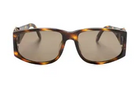 CHANEL Rectangular Sunglasses Women's Tortoiseshell