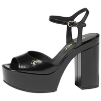 CHANEL Strap Sandals Women's Black