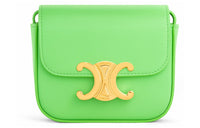 CELINE Smooth Cow Leather Handbag Shoulder Bag Crossbody Bag Mini Women's Bright Green