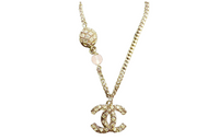 CHANEL Necklaces Women's Gold