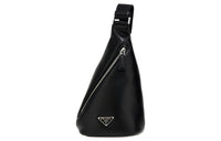 PRADA Leather One Shoulder Crossbody Bag, Sling Bag Men's Black