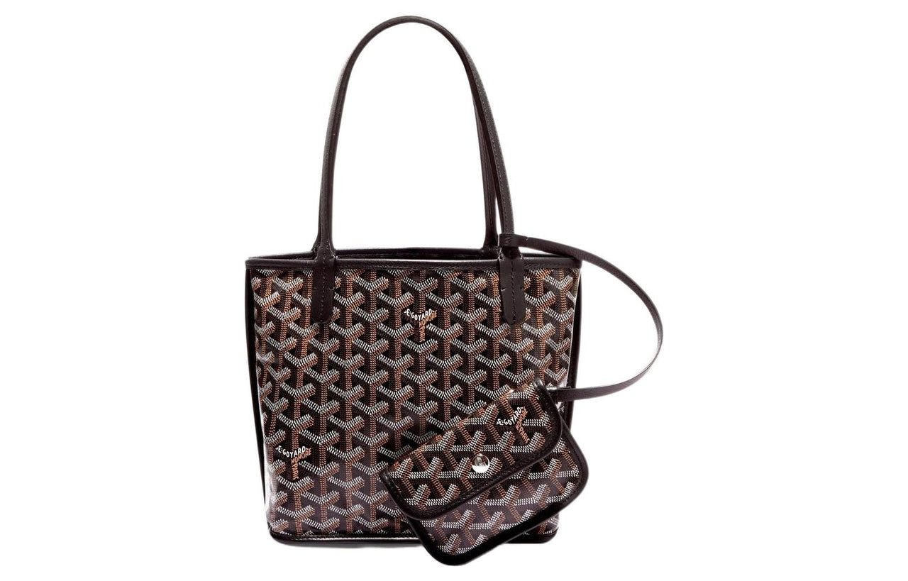 GOYARD Anjou Canvas With Leather Combo Bag Totes Shopping Bag Shoulder Bags Handbags Mini Women's 11 Colors