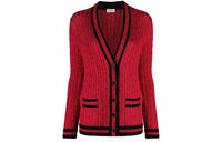 SAINT LAURENT Braided Lurex College Cardigan