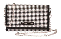 MIU MIU Soft Sheep Leather Shoulder Bag Crossbody Bag Women's Black