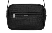 SAINT LAURENT Leather Camera Bags Crossbody Bag Shoulder Bag Men's Black