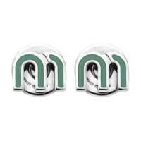 MIU MIU Stud Earrings Women's Green