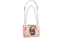 LOUIS VUITTON Twist Leather Shoulder Bag Crossbody Bag Medium Size Women's Pink