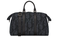 DIOR Extra Large Oblique Printed Fabric Handbag Shoulder Bag Crossbody Bag Men's Black