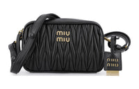MIU MIU Leather Crossbody Bag, Shoulder Bag Women's Black