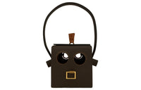 HERMES Crocodile Leather With Cow Leather Accents Handbag Women's Gray/Brown