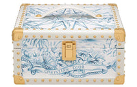 DIOR Cow Leather Storage Boxes Small Size Unisex Blue