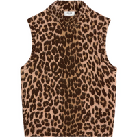 CELINE Turtleneck Sweater In Leopard Cashmere