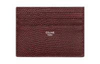 CELINE Cow Leather Card Holder Large Size Men's Burgundy Red