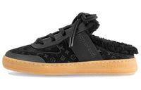 LOUIS VUITTON Lous Rubber Sole Abrasion-Resistant Wrap-toe Slippers Women's Black