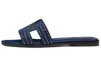 HERMES Oran Stylish Sandals Women's Blue