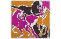 HERMES Silk Scarves Women's Yellow