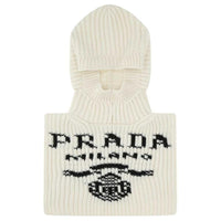 PRADA Logo Intarsia Knit Balaclava
